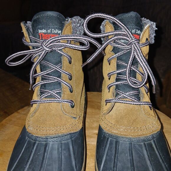 Insulated Duck Boot Thermalite Sz 7 Leather Upper Winter Snow Waterproof Toe main image 8